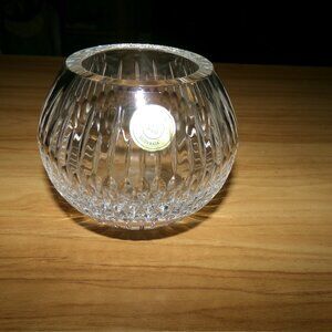 heavy lead crystal glass candle holder nachtmann